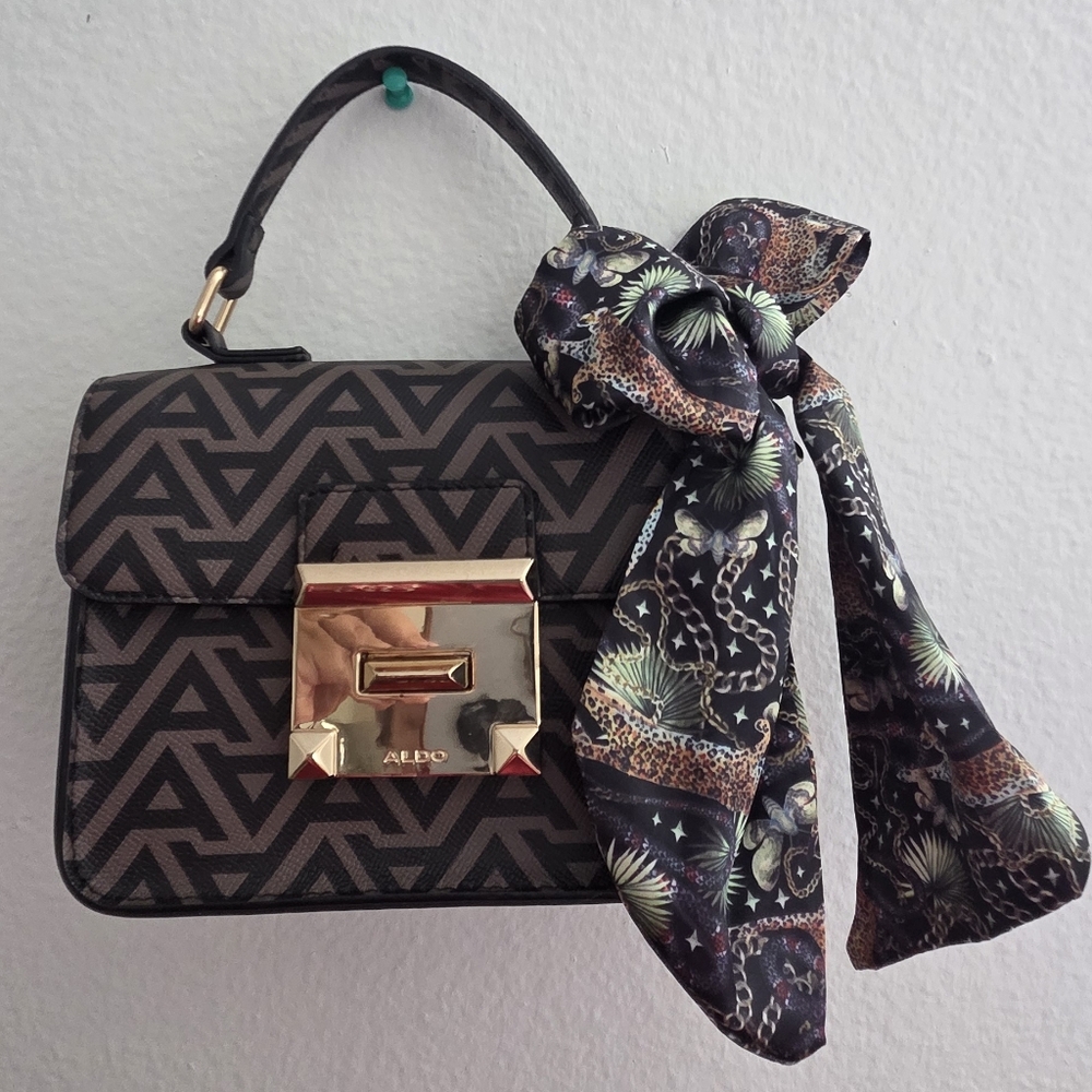 ALDO Black & Brown Crossbody Top-Handle Bag